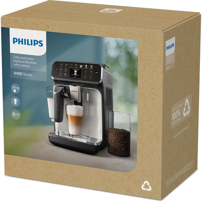 Espressor automat PHILIPS Seria 4400 EP4446/70, 1.8l, 1500W, 15 bar, argintiu-negru WALTI