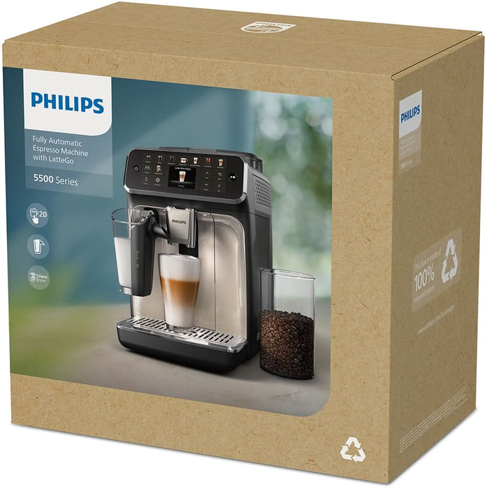 Espressor automat PHILIPS Seria 5500 EP5547/90, 1.8l, 1500W, 15 bar, argintiu-negru WALTI
