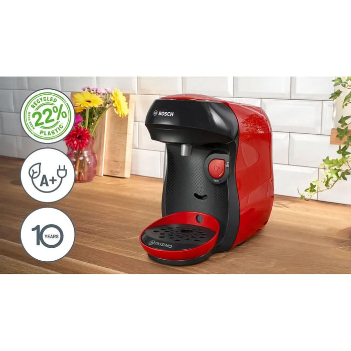Espressor capsule BOSCH Tassimo Happy Friendly TAS103E, 0.7l, 1400W, rosu-negru WALTI