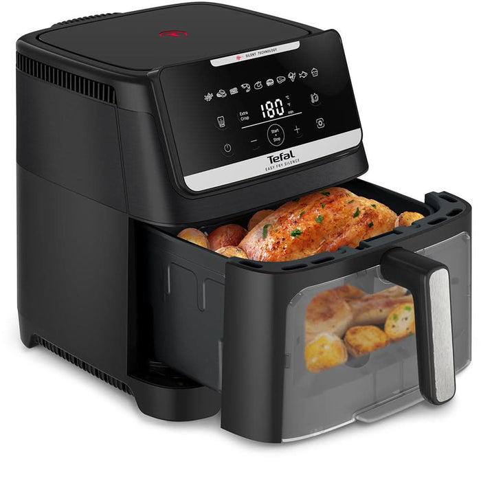 Friteuza cu aer cald TEFAL Easy Fry Silence EY8468E0, 2kg, 7l, 2000W, negru WALTI