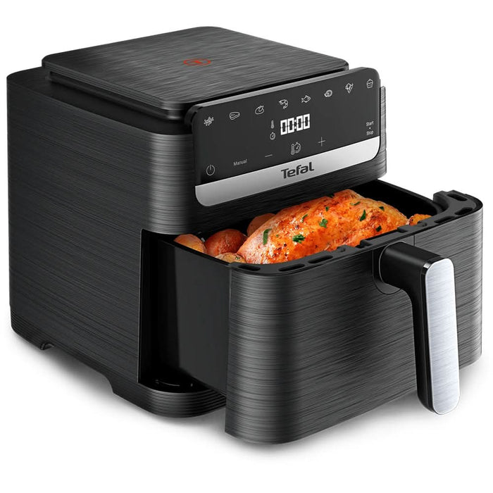 Friteuza cu aer cald TEFAL Easy Fry Mega Compact EY866HE1, 1.5kg, 7.5l, 2020W, negru WALTI