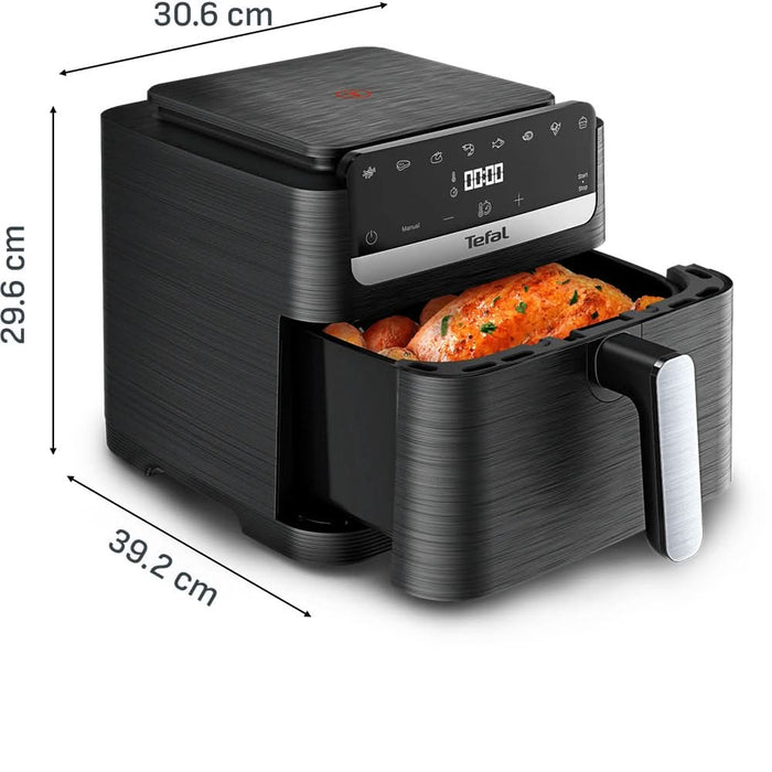 Friteuza cu aer cald TEFAL Easy Fry Mega Compact EY866HE1, 1.5kg, 7.5l, 2020W, negru WALTI