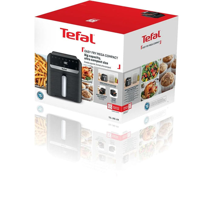 Friteuza cu aer cald TEFAL Easy Fry Mega Compact EY866HE1, 1.5kg, 7.5l, 2020W, negru WALTI