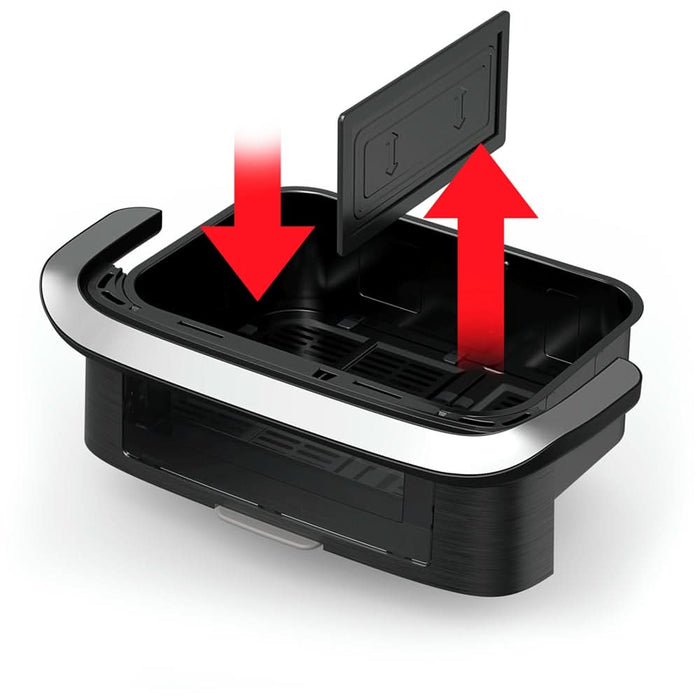 Friteuza cu aer cald dubla TEFAL Ever Fry Dual Flex EY9278E0, 9l, 2.5kg, 2700W, negru-argintiu WALTI