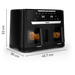 Friteuza cu aer cald dubla TEFAL Ever Fry XXL Dual EY9478E0, 11l, 2kg, 2700W, negru - WALTI WALTI