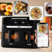 Friteuza cu aer cald dubla TEFAL Ever Fry XXL Dual EY9478E0, 11l, 2kg, 2700W, negru - WALTI WALTI