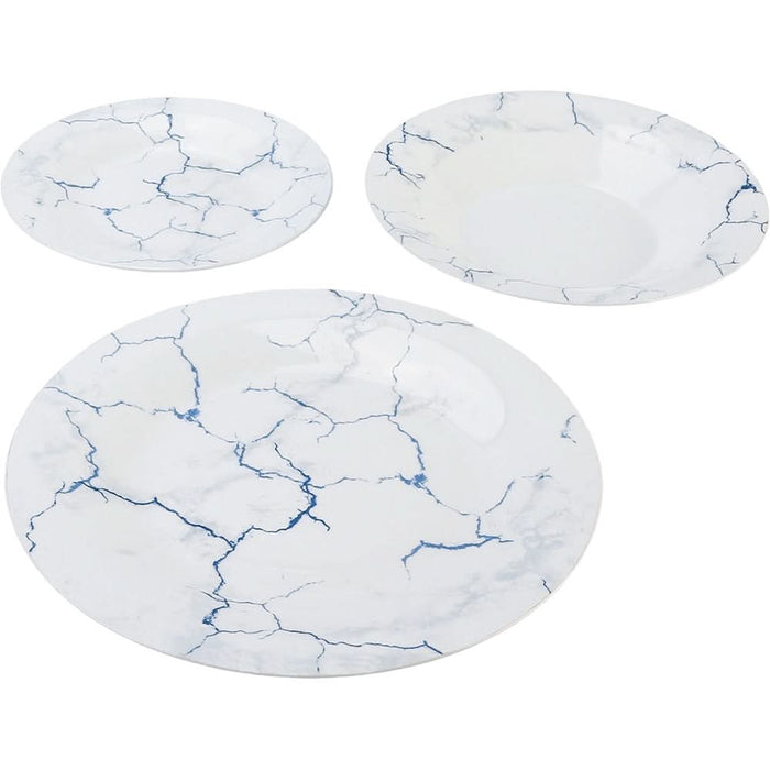 Set de masa MYRIA MC4010, 18 piese, sticla opal, alb WALTI