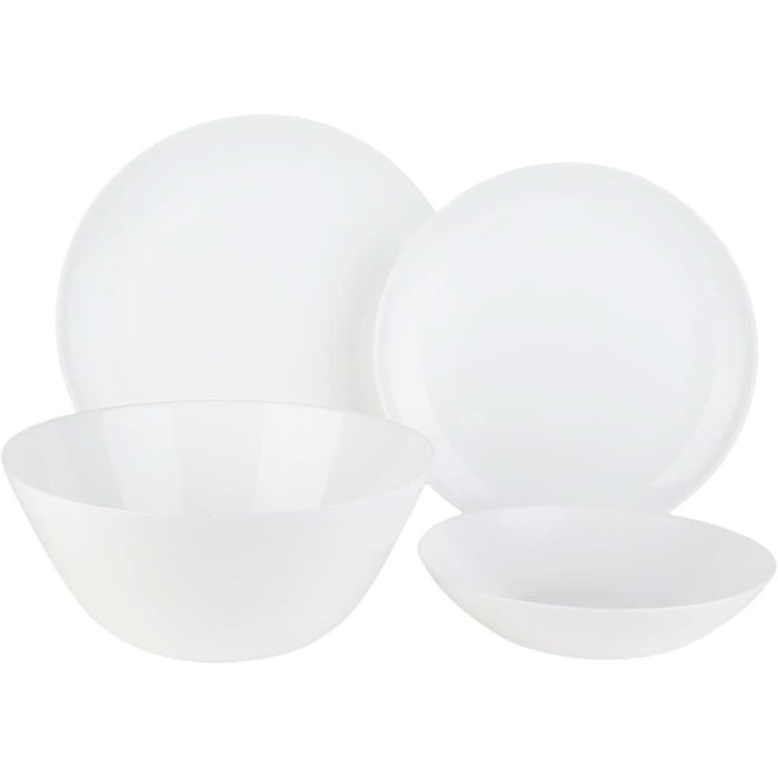 Set de masa MYRIA MC4044, 19 piese, sticla opal, alb WALTI