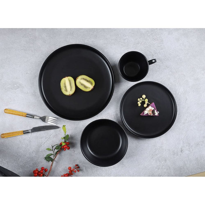 Set de masa MYRIA MY4897, 16 piese, ceramica, negru WALTI