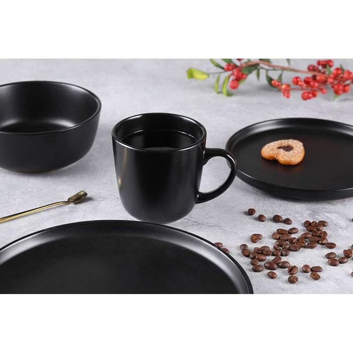 Set de masa MYRIA MY4897, 16 piese, ceramica, negru WALTI