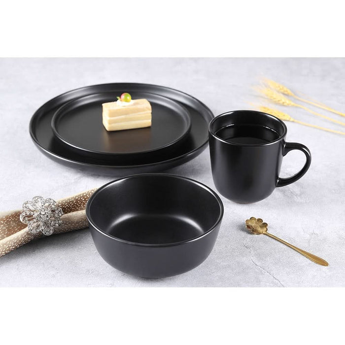 Set de masa MYRIA MY4897, 16 piese, ceramica, negru WALTI