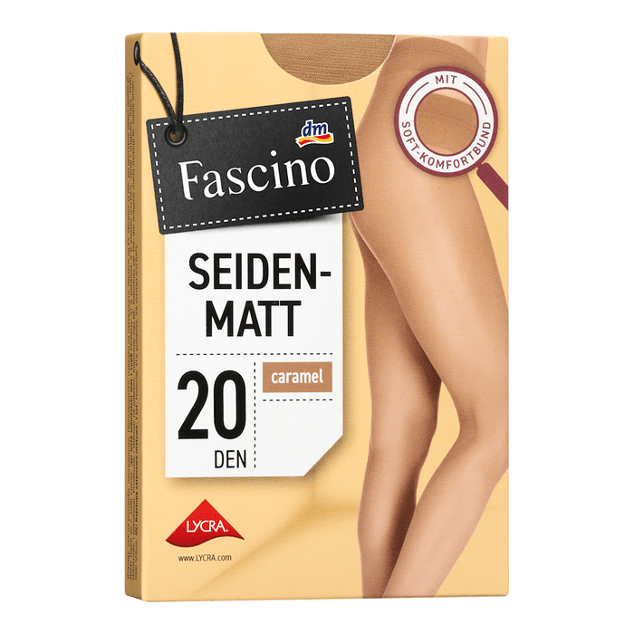 Fascino Ciorapi fini, 20 den, cu luciu mătăsos, caramel, 50/52, 1 Pereche WALTI