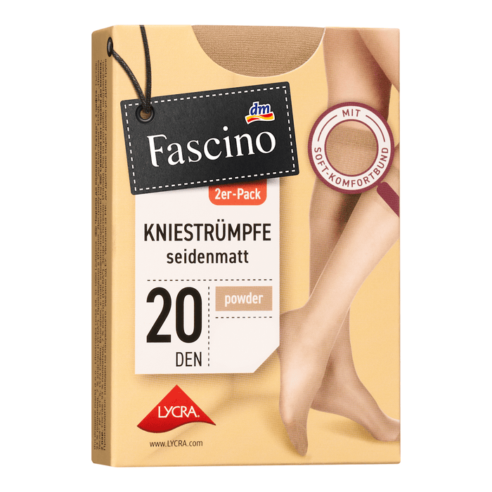 Fascino Ciorapi până la genunchi, pudră mată, 20 DEN, mărime 39 - 42 (2 perechi), 4 buc WALTI