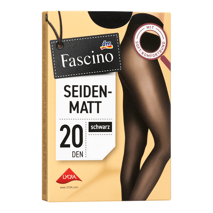 Fascino Ciorapi-pantalon, 20 den, cu luciu mătăsos, negri, 50/52, 1 Pereche WALTI