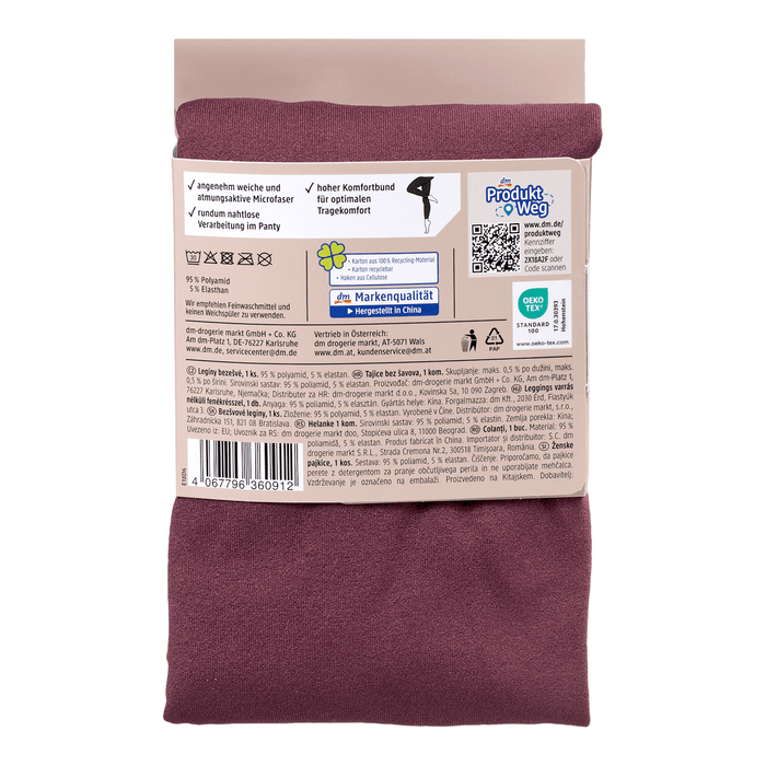 Fascino Colanți Panty bordo, mărimea 38/40, 1 buc WALTI