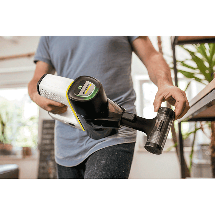 Aspirator vertical KARCHER VC 6 Cordless Ourfamily Pet, 0.8l, 25.2V, autonomie max 50 min, alb-argintiu WALTI