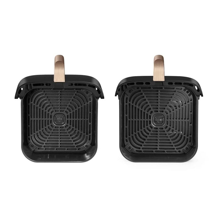Friteuza cu aer cald dubla COSORI Turbo Tower Pro Smart CAFDC123SDEUR, 10.8l,  2630W, 3 rezistente, negru-auriu WALTI