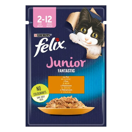 felix FANTASTIC Junior Hrana pentru Pisici cu Pui 85 g - WALTI WALTI