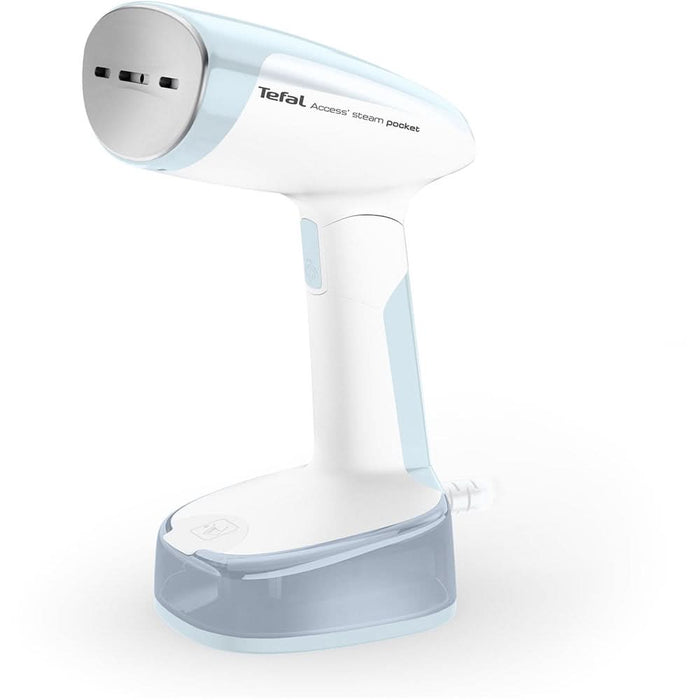 Aparat de calcat vertical TEFAL Access Steam Pocket DT3041E1, 1300W, talpa ceramica, alb-bleu WALTI