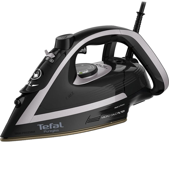 Fier de calcat TEFAL Puregliss FV8062E0, 3000W, 280g/min, 270ml, talpa Durilium AirGlide, negru-gri - WALTI WALTI