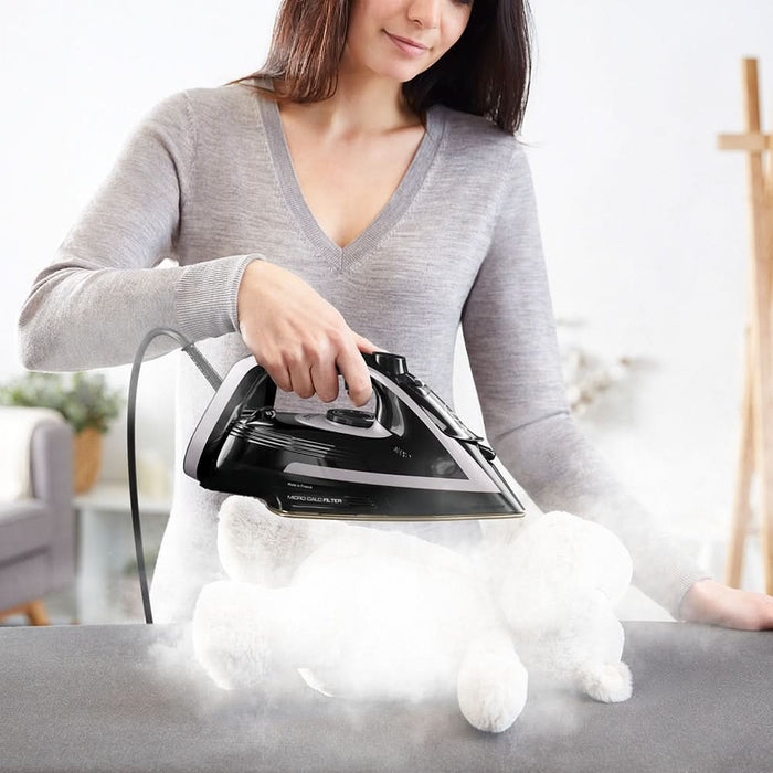 Fier de calcat TEFAL Puregliss FV8062E0, 3000W, 280g/min, 270ml, talpa Durilium AirGlide, negru-gri - WALTI WALTI