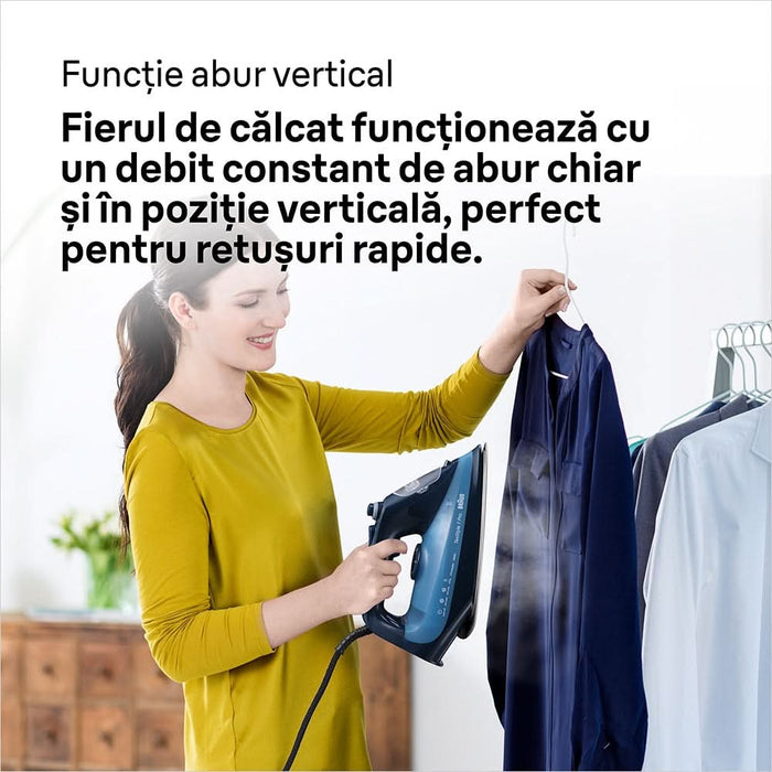 Fier de calcat BRAUN TexStyle 7 SI7160BL, 3000W, 225g/min, 300ml, talpa Eloxal Plus, albastru-negru WALTI