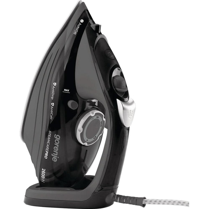 Fier de calcat GORENJE SIH2600BKG, 2600W, 95g/min, 350ml, talpa ceramica, negru WALTI