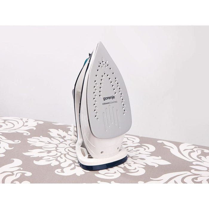 Fier de calcat GORENJE SIH2800TQC, 2800W, 100g/min, 350ml, talpa ceramica, albastru-alb WALTI