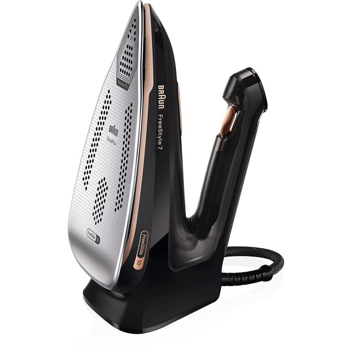 Fier de calcat BRAUN FreeStyle 7 FI7276BK, 2000W, 250g/min, 350ml, talpa EloxalPlus, negru WALTI