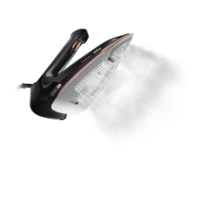 Fier de calcat BRAUN FreeStyle 7 FI7276BK, 2000W, 250g/min, 350ml, talpa EloxalPlus, negru WALTI
