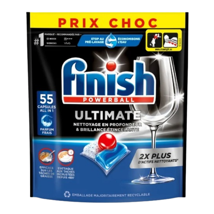 Finish Detergent tablete pentru mașina de spălat vase Ultimate, 55 buc WALTI