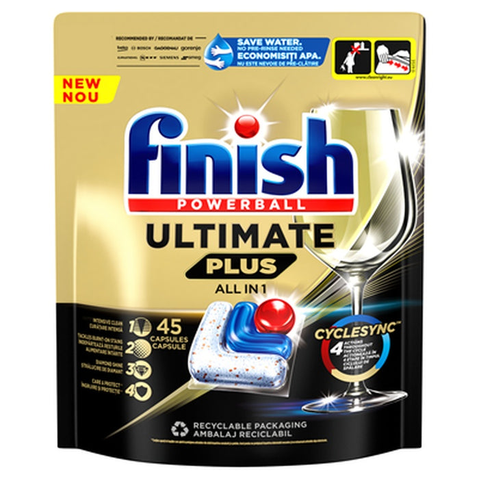 finish Ultimate Plus Detergent pentru Masina de Spalat Vase 45 Tablete - WALTI WALTI