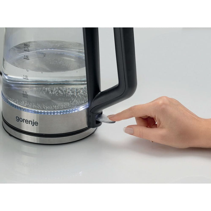 Fierbator apa GORENJE K17GED, 1.7l, 2200W, argintiu-negru WALTI