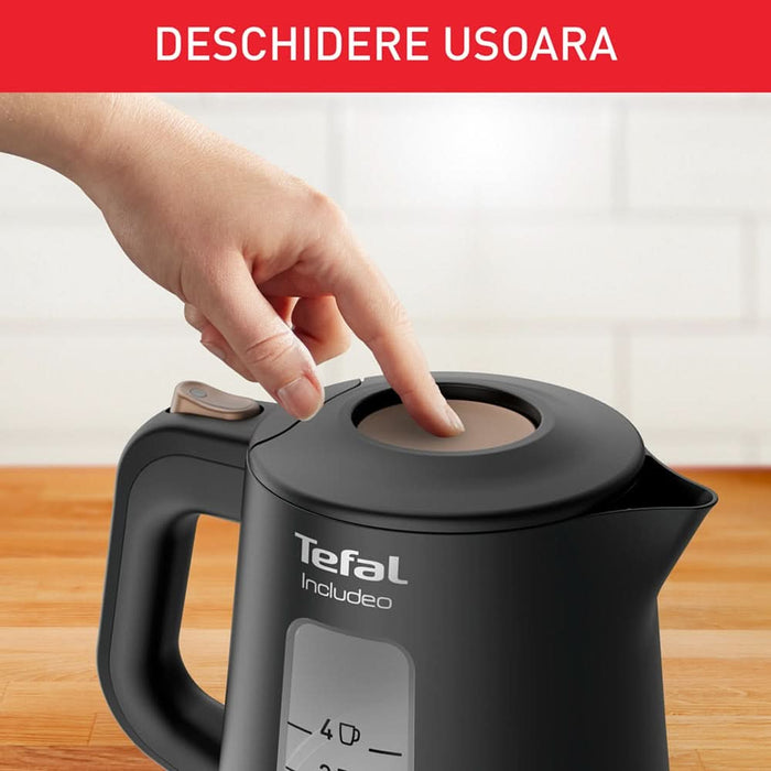 Fierbator apa TEFAL Includeo KI533811, 1l, 1800W, negru WALTI