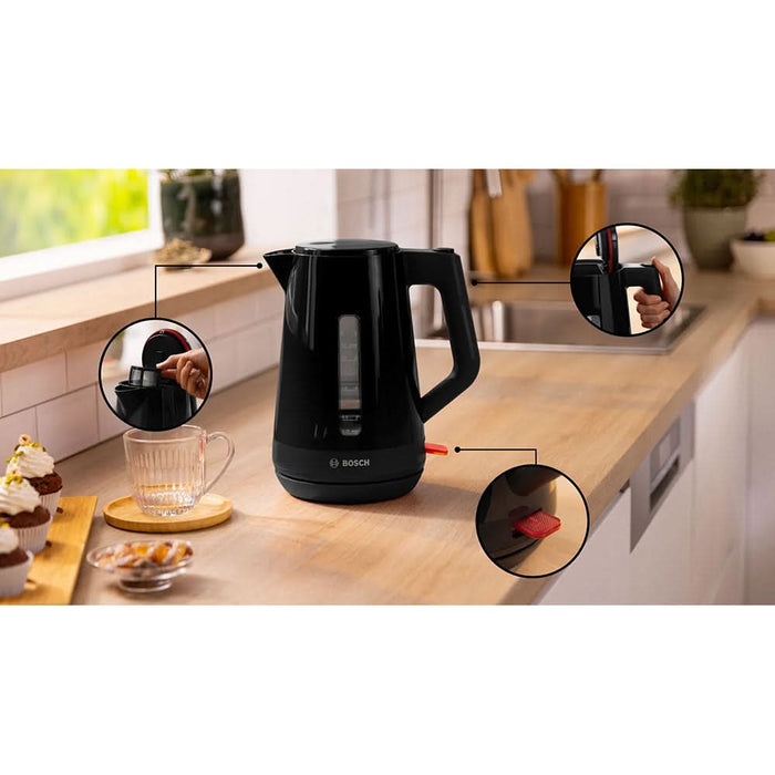Fierbator apa BOSCH MyMoment TWK1M123, 1.7l, 2400W, negru - WALTI WALTI