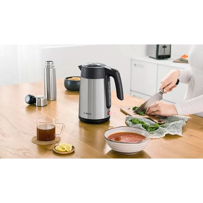 Fierbator apa BOSCH TWK7L460, 1.7l, 2400W, argintiu-negru WALTI