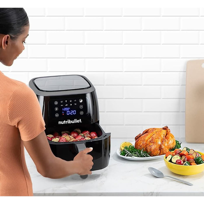 Friteuza cu aer cald NUTRIBULLET XXL NBA071B, 1.4kg, 7l, 1800W, negru WALTI