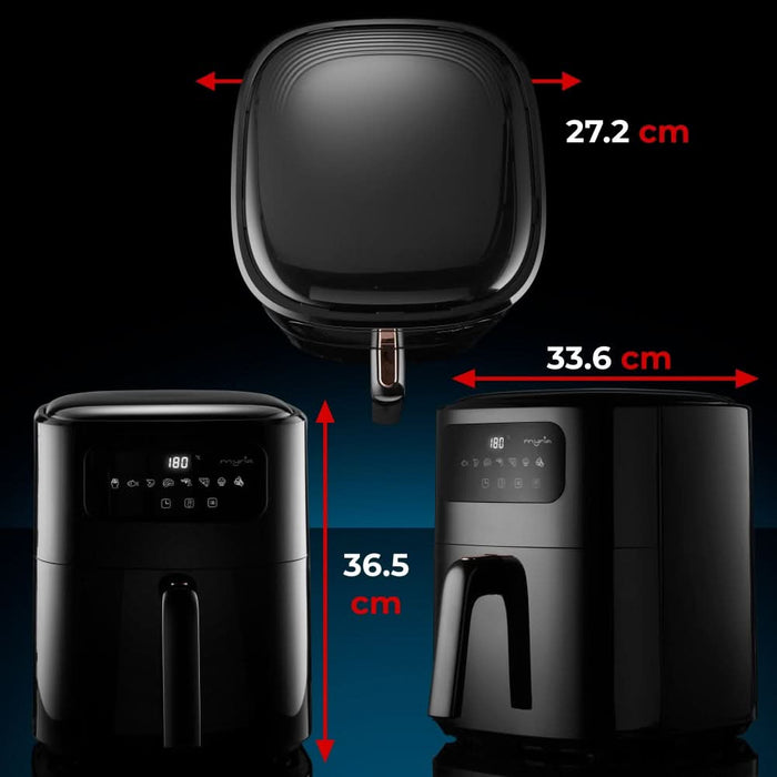 Friteuza cu aer cald MYRIA MY4467, 6,5l, 1700W, negru WALTI