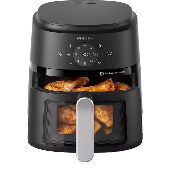 Friteuza cu aer cald PHILIPS Airfryer Seria 2000 NA221/00, 0.5kg, 4.2l, 1500W, negru-argintiu WALTI