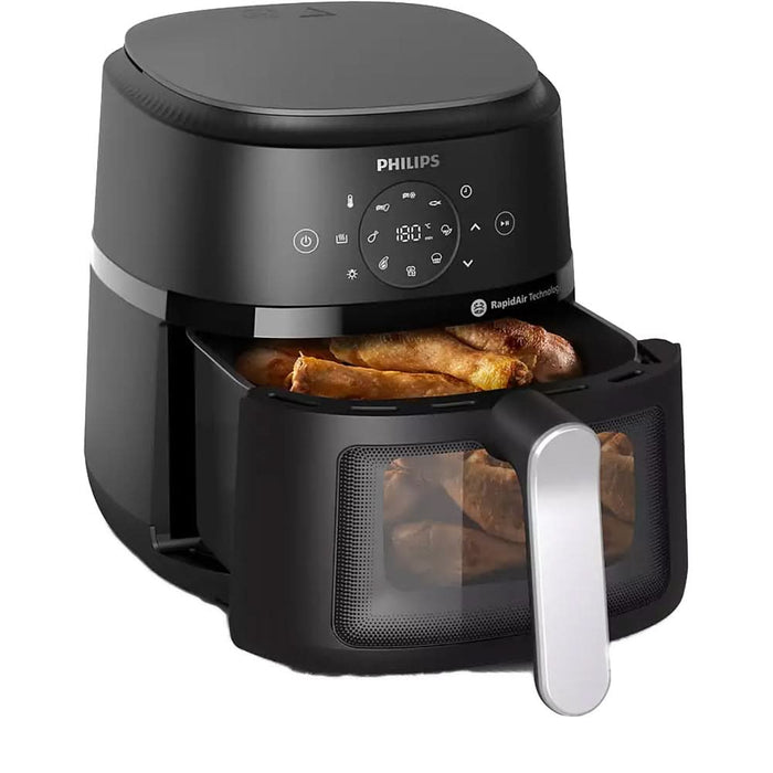 Friteuza cu aer cald PHILIPS Airfryer Seria 2000 NA221/00, 0.5kg, 4.2l, 1500W, negru-argintiu WALTI
