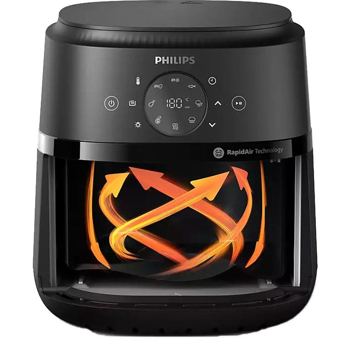 Friteuza cu aer cald PHILIPS Airfryer Seria 2000 NA221/00, 0.5kg, 4.2l, 1500W, negru-argintiu WALTI