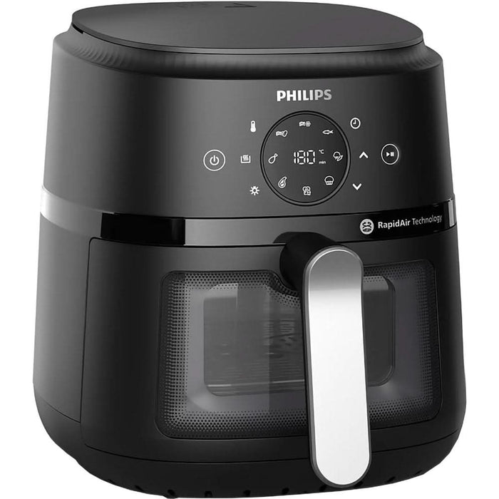 Friteuza cu aer cald PHILIPS Airfryer Seria 2000 NA221/00, 0.5kg, 4.2l, 1500W, negru-argintiu WALTI