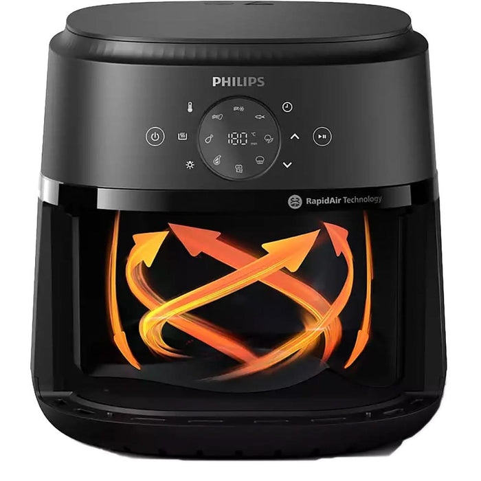 Friteuza cu aer cald PHILIPS Airfryer Seria 2000 NA231/00, 0.8kg, 6.2l, 1700W, negru-argintiu WALTI