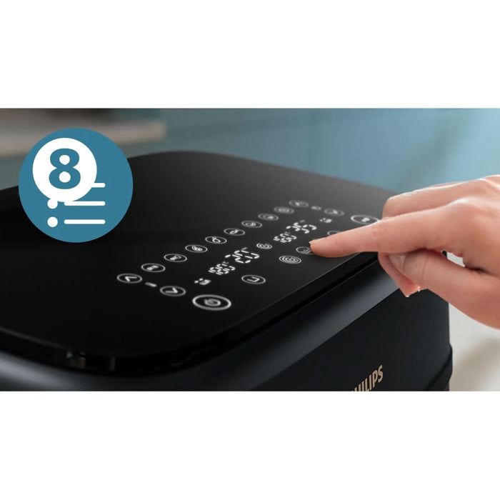 Friteuza cu aer cald dubla PHILIPS Seria 3000 NA352/00, 3kg, 9l, 2750W, negru-auriu WALTI