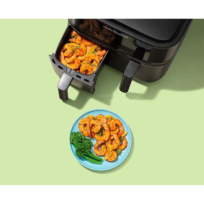 Friteuza cu aer cald NUTRIBULLET Twin Drawer NBA081B, 2x4l, 2850W, negru - WALTI WALTI