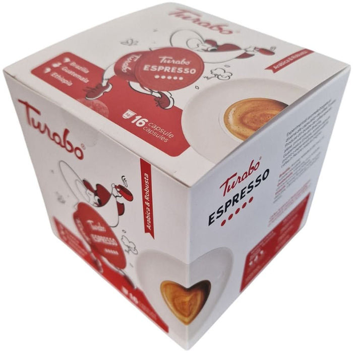 Capsule cafea TURABO Espresso, compatibile Dolce Gusto, 16 capsule, 96 g WALTI