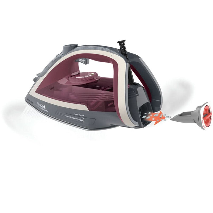 Fier de calcat TEFAL UltraGliss Plus FV6840E0, 2800W, 260g/min, 270ml, talpa Durilium AirGlide, visiniu-gri WALTI