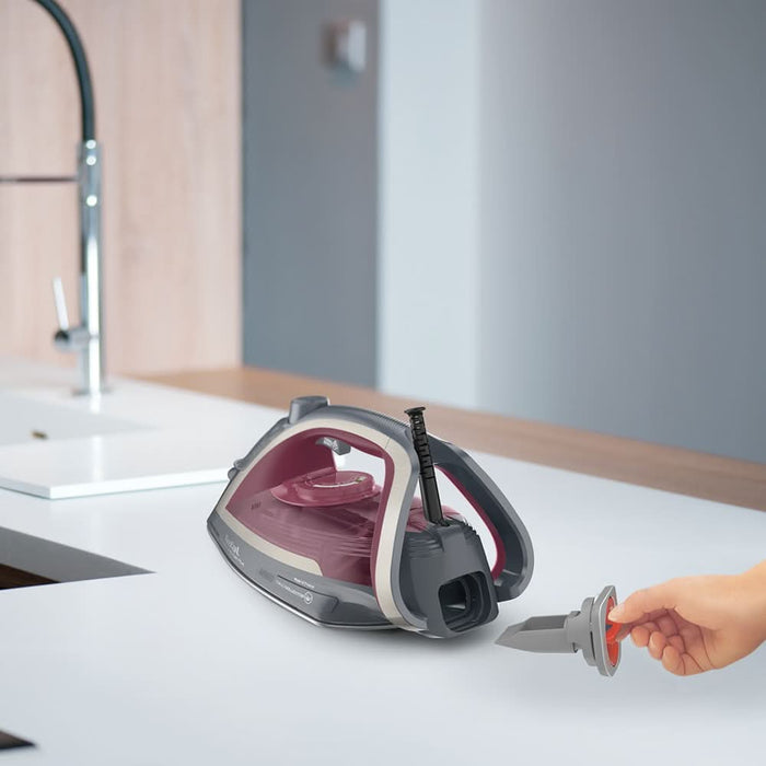 Fier de calcat TEFAL UltraGliss Plus FV6840E0, 2800W, 260g/min, 270ml, talpa Durilium AirGlide, visiniu-gri WALTI