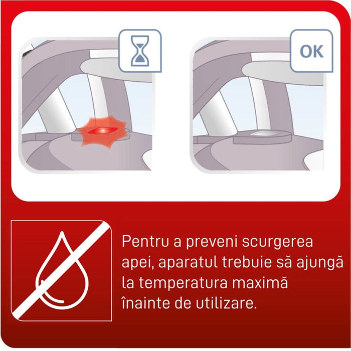 Fier de calcat TEFAL UltraGliss Plus FV6840E0, 2800W, 260g/min, 270ml, talpa Durilium AirGlide, visiniu-gri WALTI