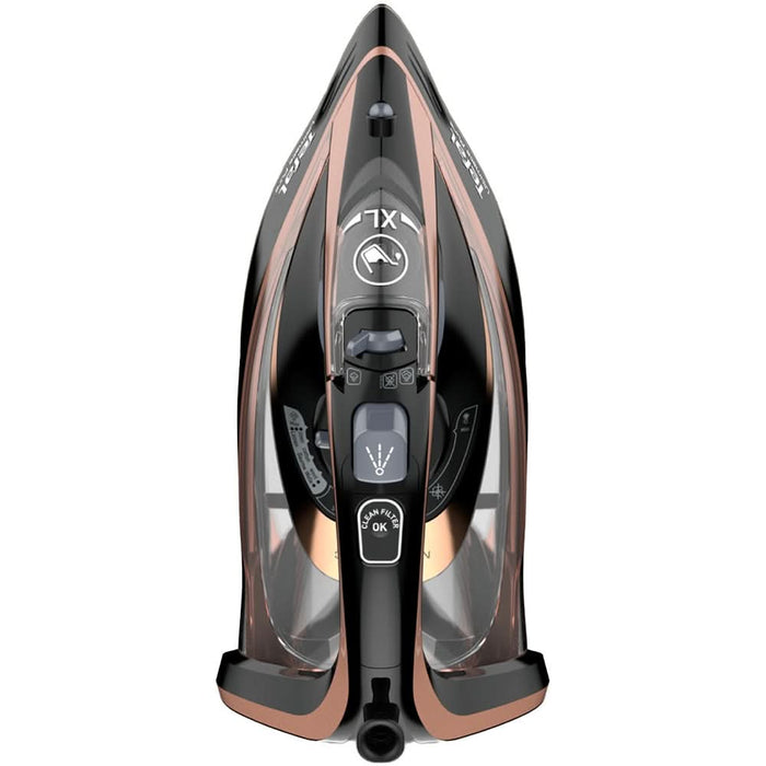 Fier de calcat TEFAL Ultimate Pure FV9845E0, 3000W, 260g/min, 350ml, talpa Durilium AirGlide, maro-negru WALTI